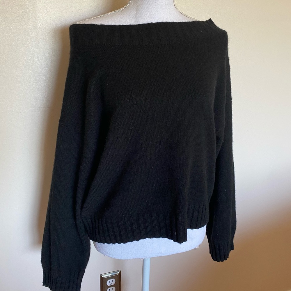 VINCE Off The Shoulder Knit Sweater